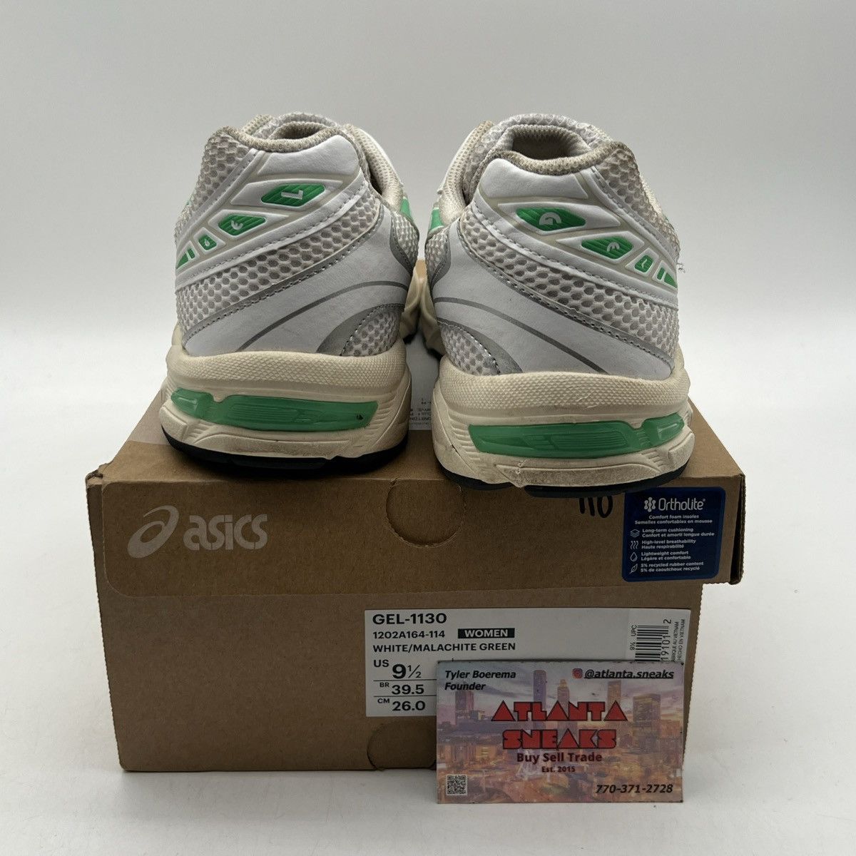 Asics Wmns gel 1130 white malachite green Size US 9.5 / IT 39.5 - 3 Thumbnail