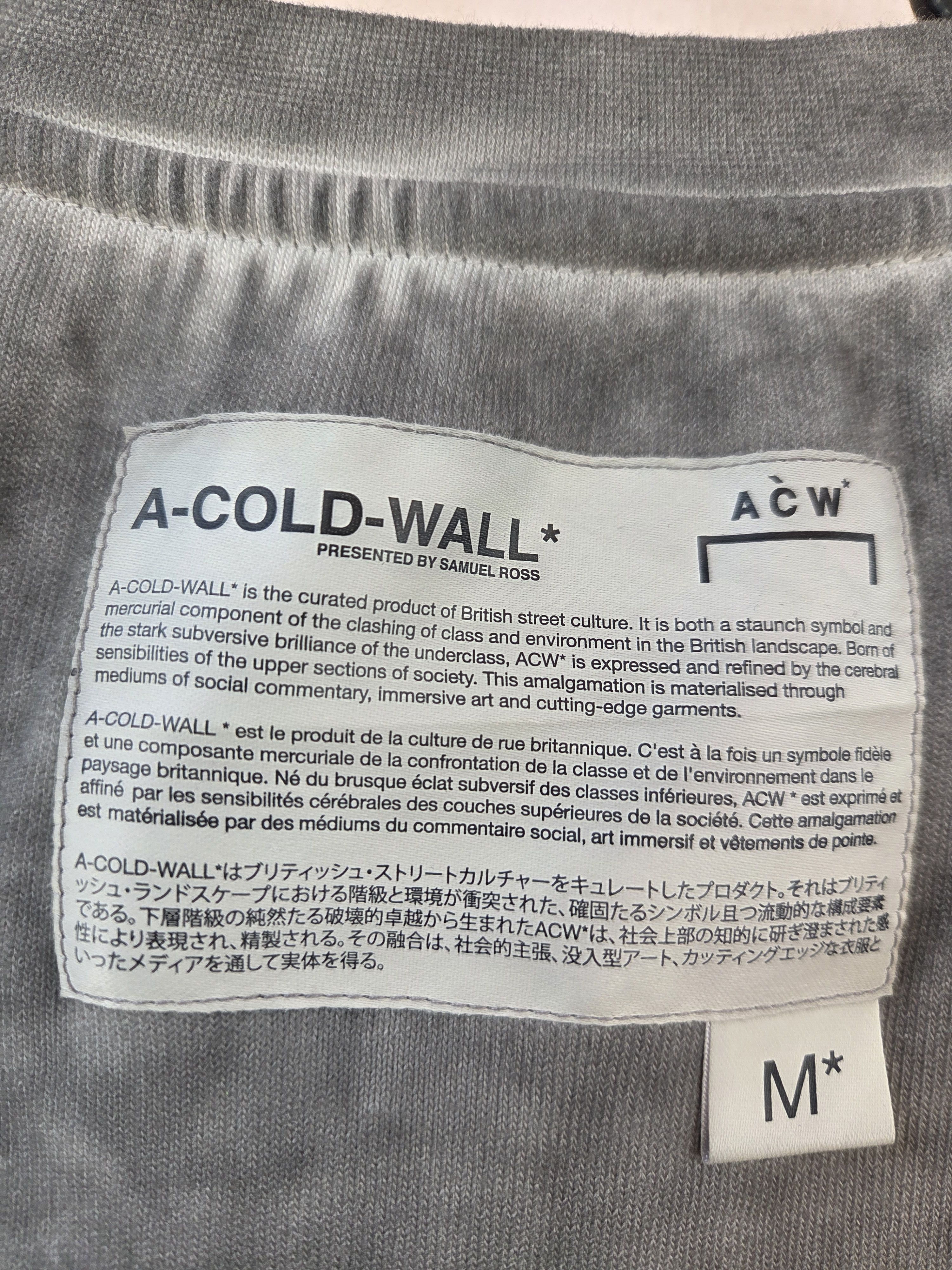A-COLD-WALL* ACW gray t-shirt Size US M / EU 48-50 / 2 - 3 Thumbnail