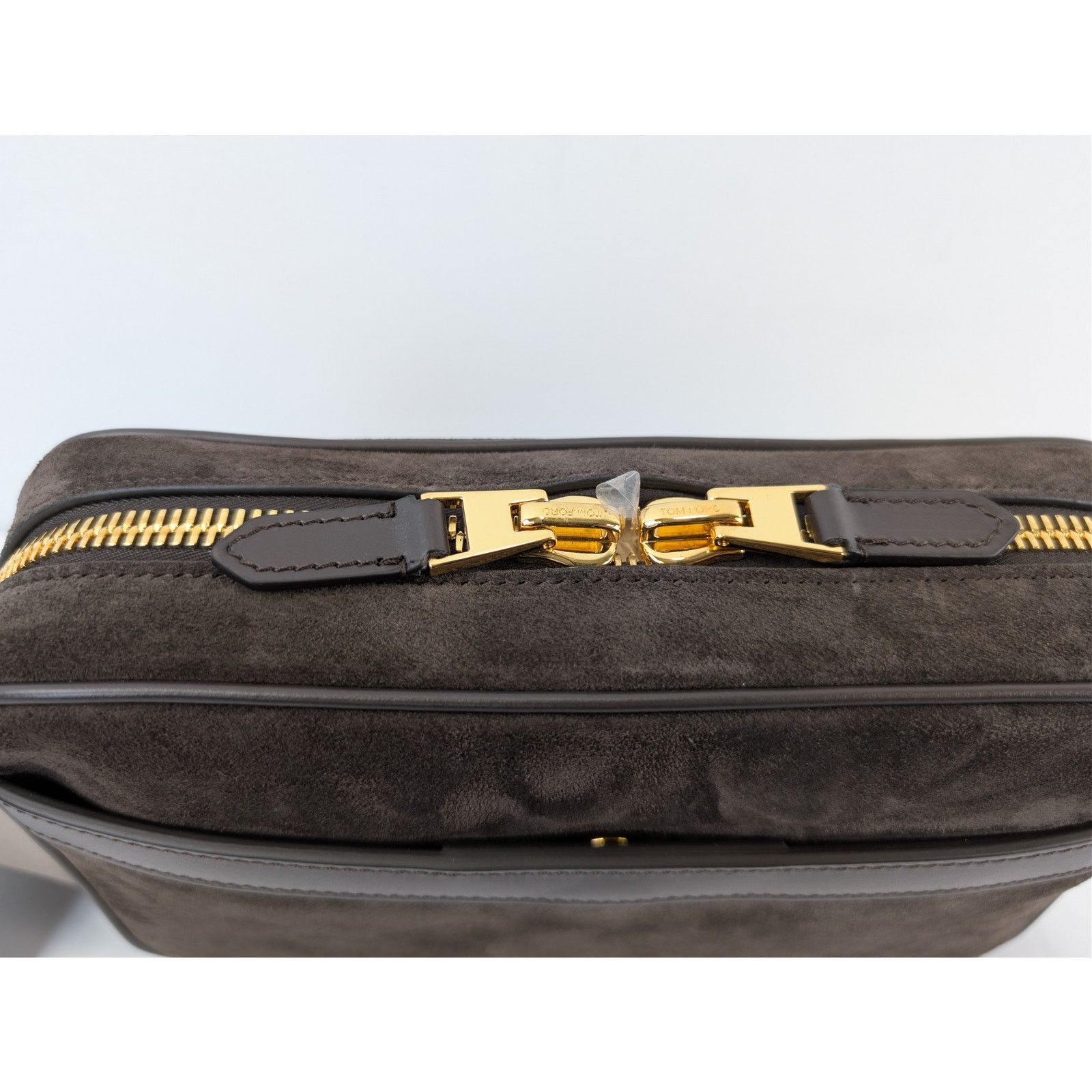 Tom Ford o1rshd1 Logo-Embossed Leather Messenger Bag in Brown Size ONE SIZE - 14 Thumbnail