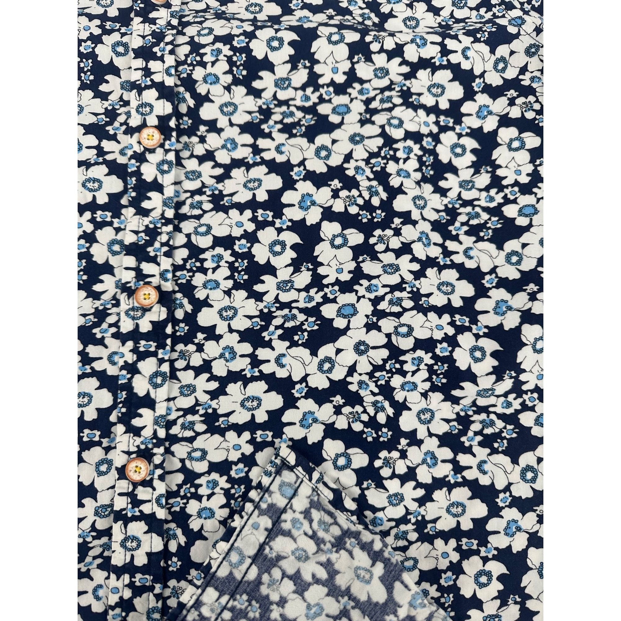 Other Denim & Flower Ricky Singh Slim Fit Floral Shirt Medium Navy Size US M / EU 48-50 / 2 - 8 Thumbnail