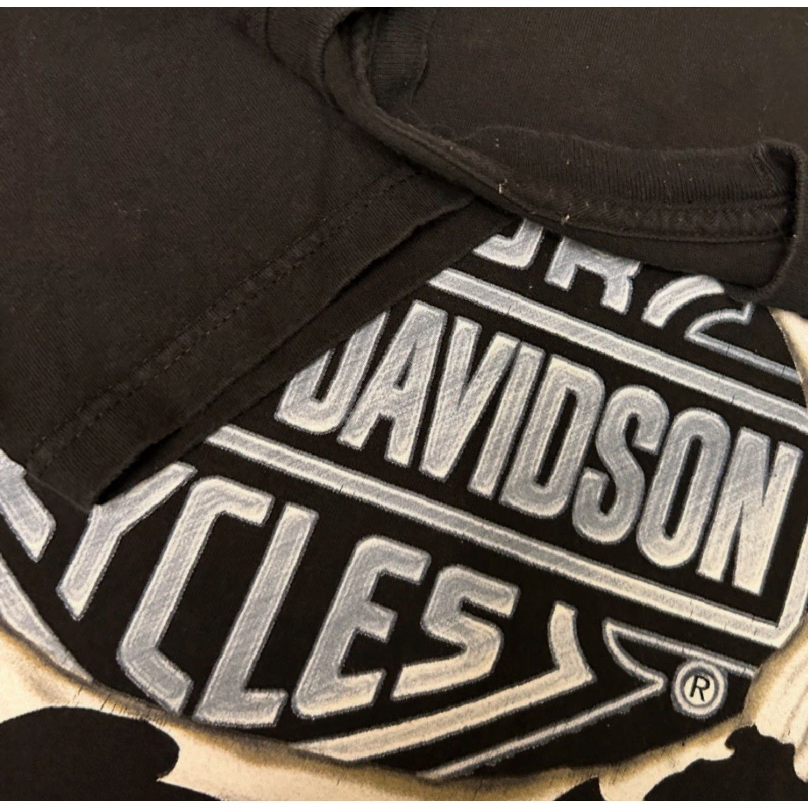 Harley Davidson VINTAGE Harley-Davidson T-Shirt XL Black 90s Y2K Biker Logo Shirt Mens Size US XL / EU 56 / 4 - 2 Thumbnail
