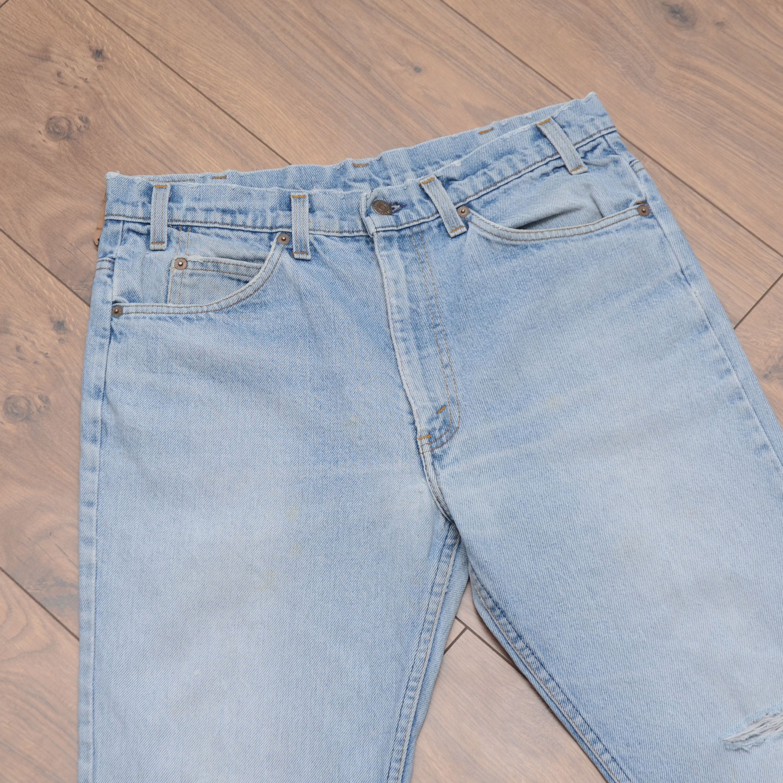 Levi's Vintage Clothing Vintage Rare Levi’s Jeans Blue Thrashed Orange Tab W34 L30 Size US 34 / EU 50 - 11 Thumbnail