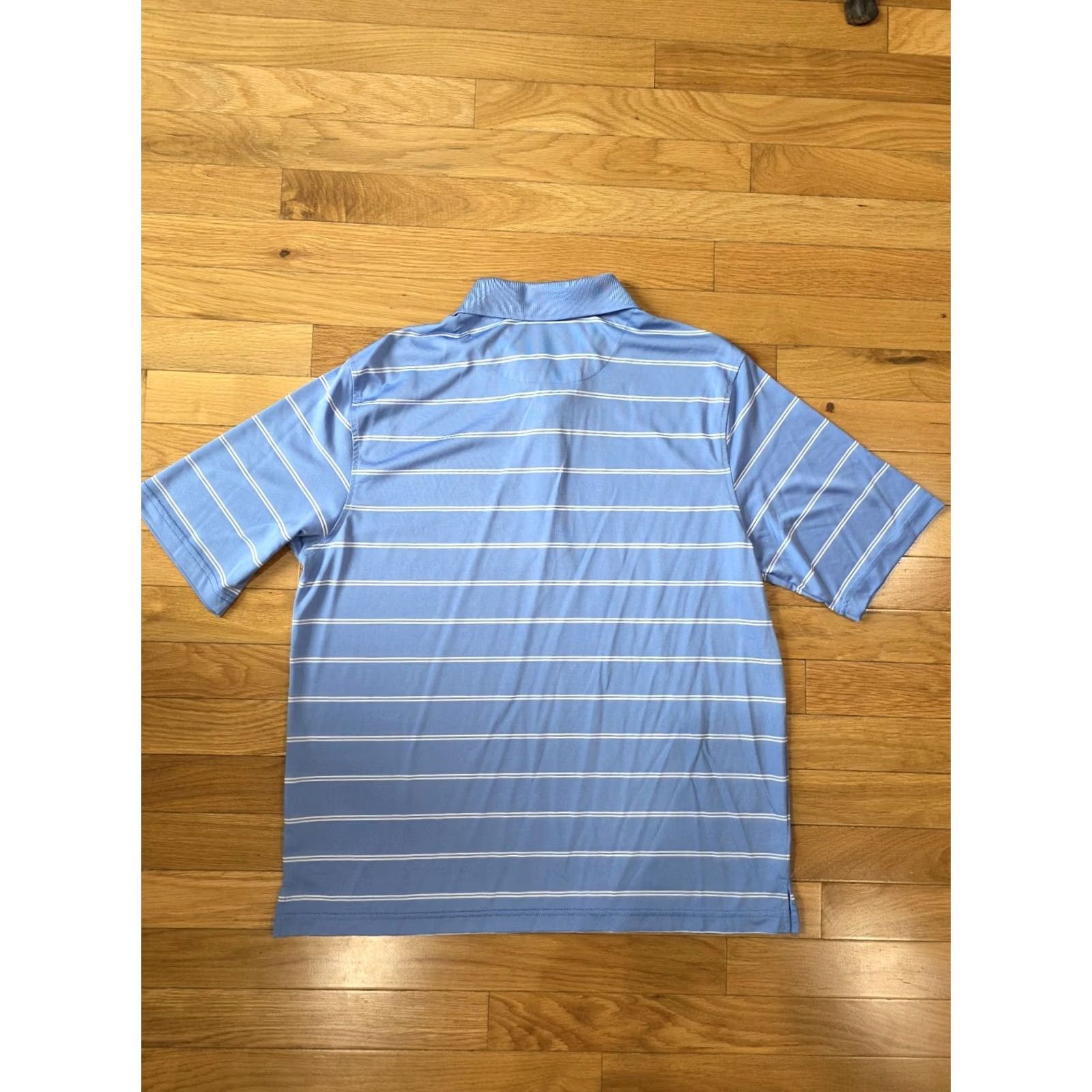 Vintage Palm Beach Golf Polo Shirt Mens Small Performance Light Blue Striped Golfer Polo Shirt Mens Small Performance Light Blue Striped Golfers Size US S / EU 44-46 / 1 - 4 Thumbnail