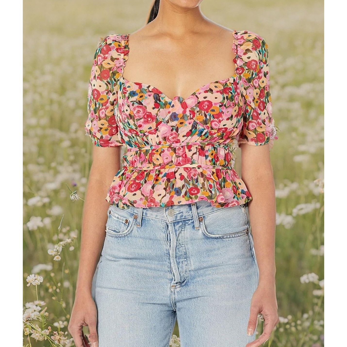 Other ASTR the label Women's Nayeli Top Floral size L new Size L / US 10 / IT 46 - 3 Thumbnail