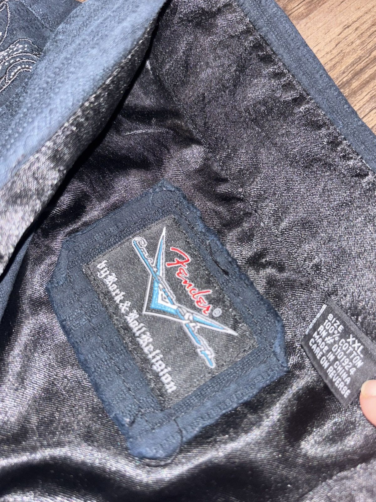Fender Vintage Fender Navy Blue Custom Shop Long Sleeve Button Up Size US XXL / EU 58 / 5 - 4 Thumbnail