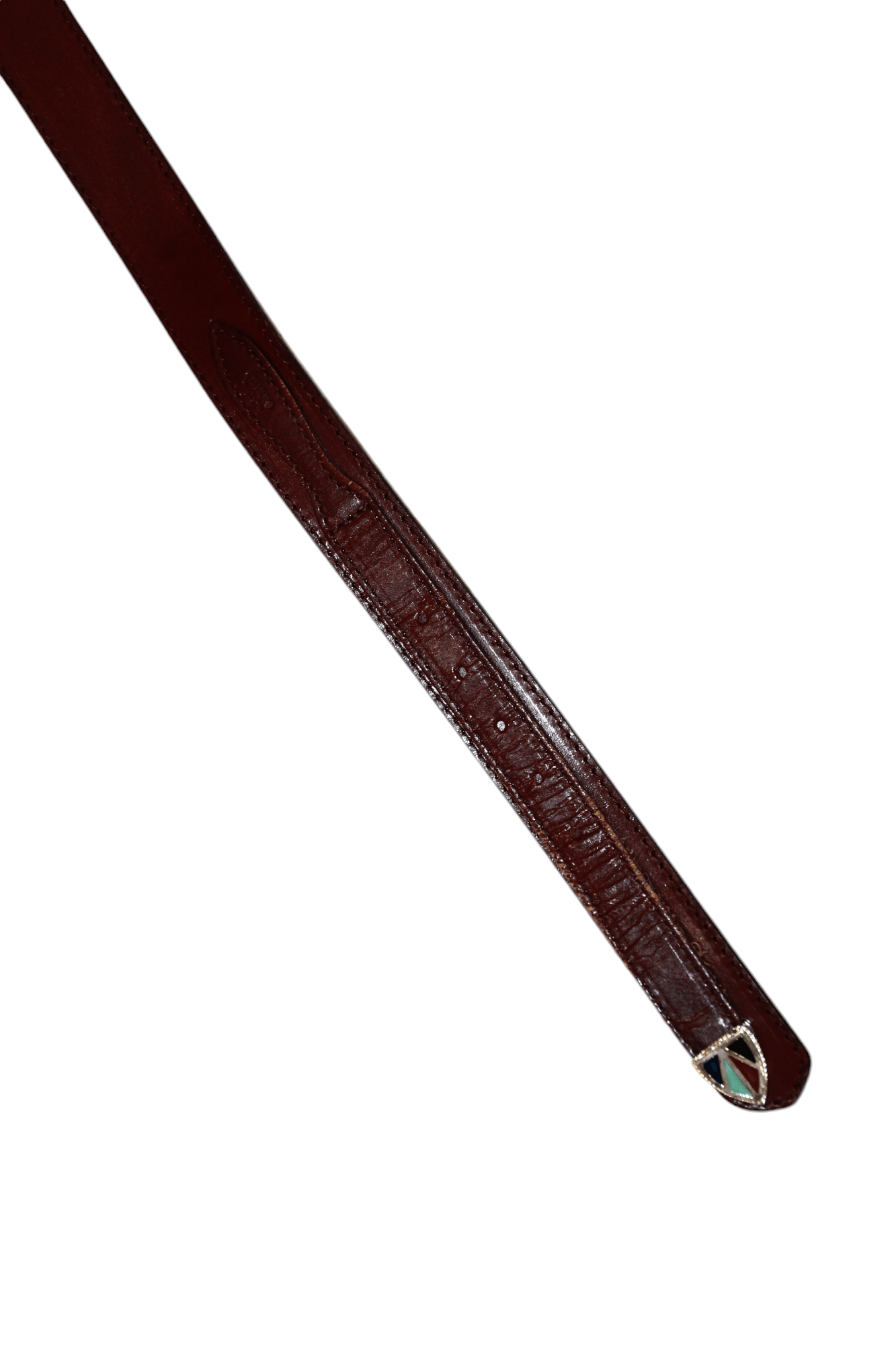 Vintage El Charro tooled saddle leather hand crafted western belt Size ONE SIZE - 7 Thumbnail