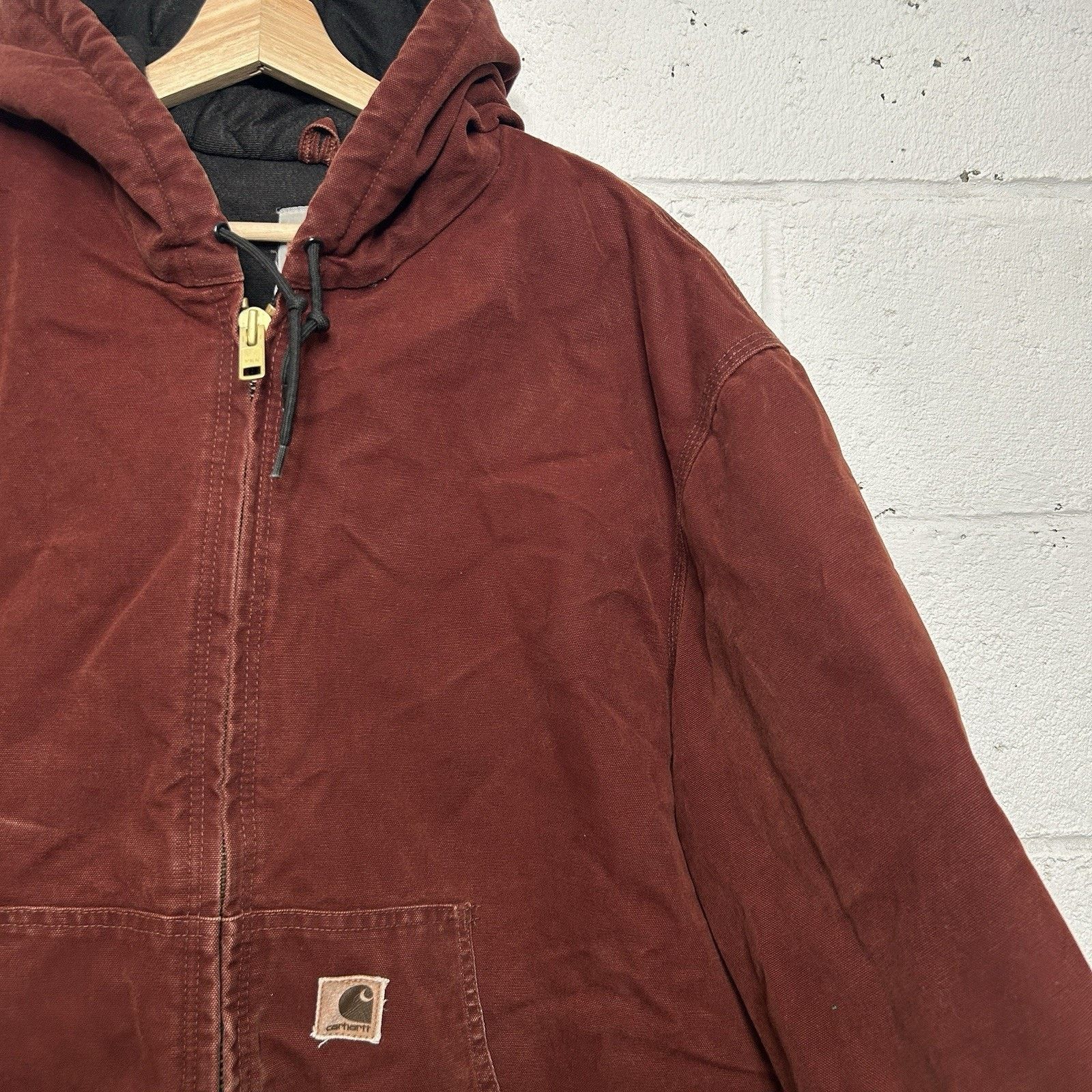 Carhartt Vintage Carhartt Quilted Hooded Active Jacket “Clay Red” Size US XL / EU 56 / 4 - 5 Thumbnail