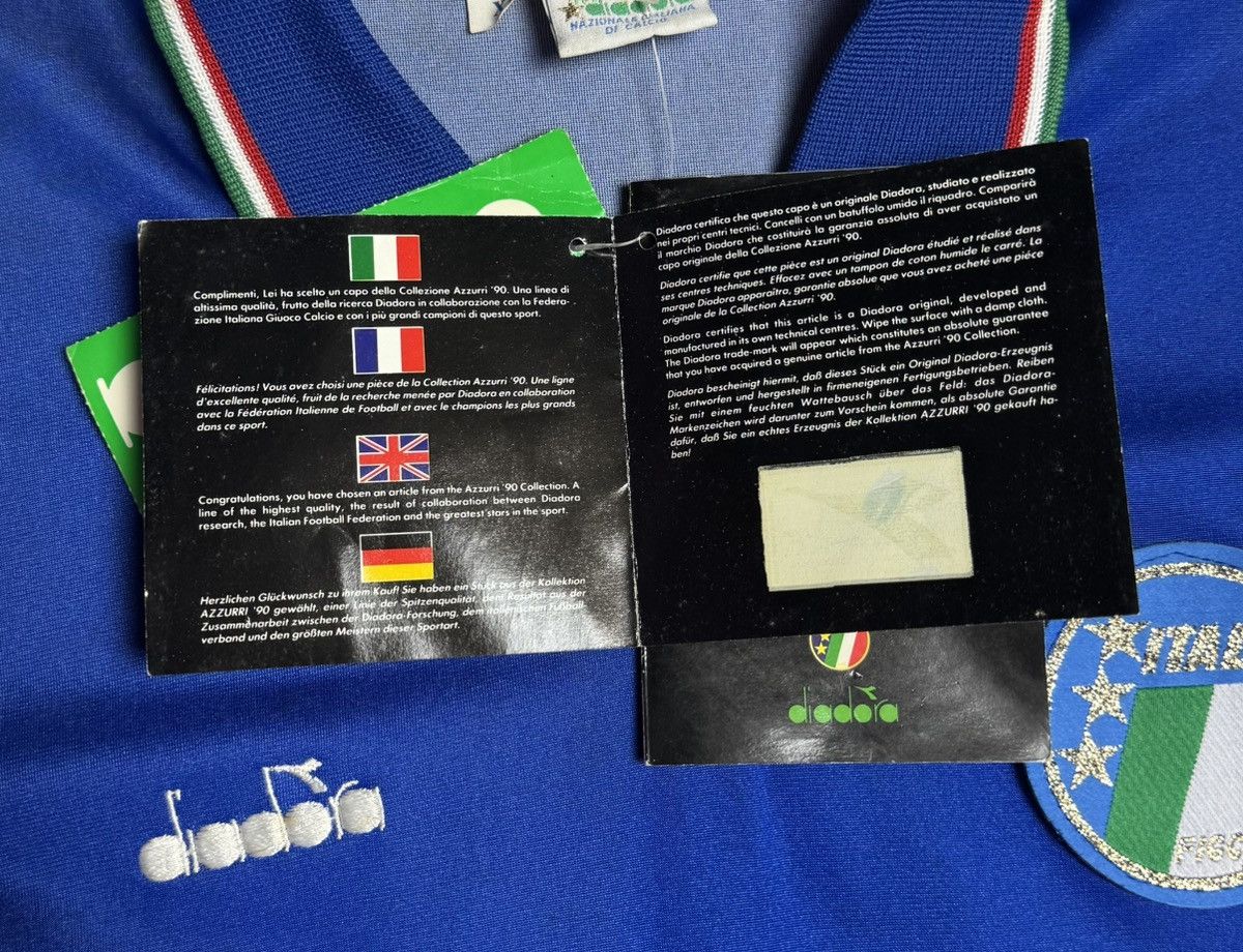 Diadora Italy 1990 1991 Home Football Shirt Soccer Jersey Diadora Size US S / EU 44-46 / 1 - 11 Thumbnail