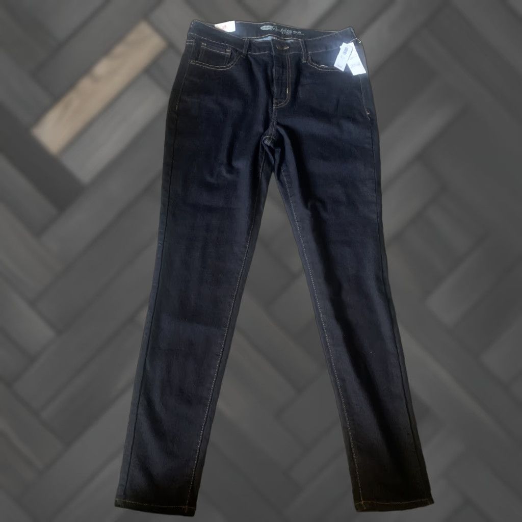 Old Navy VINTAGE Old Navy Jeans Rockstar Regular Waist 29 Women 12 Skinny Stretch Denim 5-Pocket Blue Inseam 28 Size 29" - 1 Thumbnail