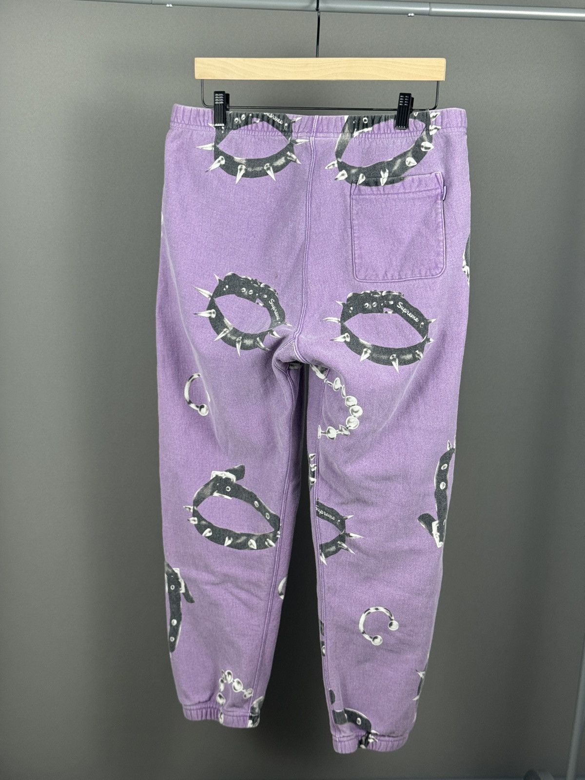Supreme Supreme Studded Collars Sweatpant 'Violet' Sweatpants Size US 31 - 2 Thumbnail
