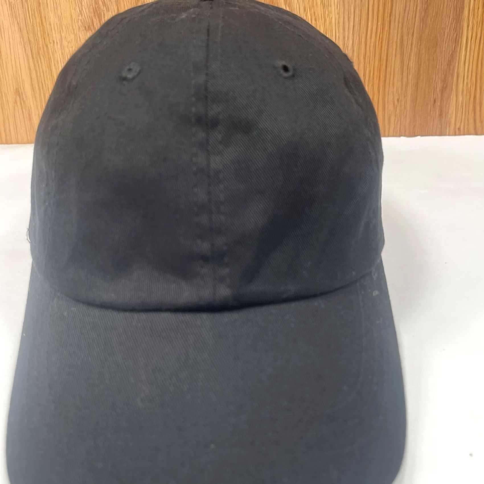 Vintage VINTAGE Unknown Blank Adult Adjustable StrapBack Baseball Hat Cap Solid Black Unisex Adults Adjustable Cotton Embroidered Cap Shoes? Size ONE SIZE - 3 Thumbnail