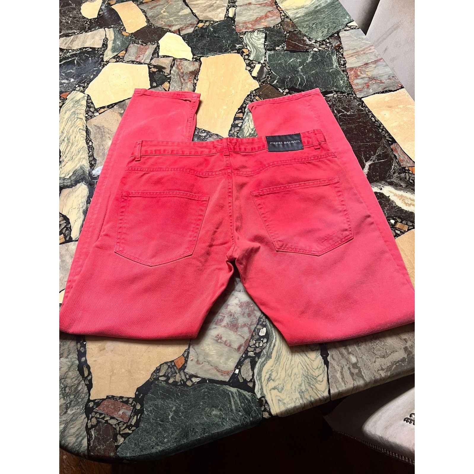 Pierre Balmain Pierre Balmain Red Jeans Waist 36" Size 36-50 Size US 36 / EU 52 - 3 Thumbnail