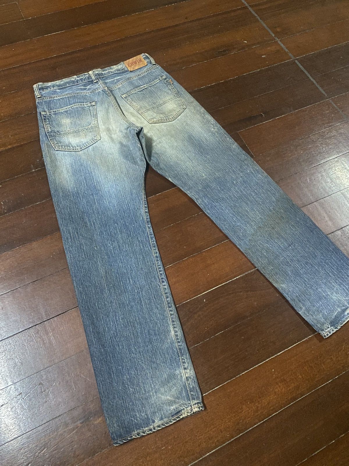Edwin VINTAGE EDWIN 505z BAGGY SELVEDGE DENIM JEANS slubby faded Size US 37 - 12 Thumbnail