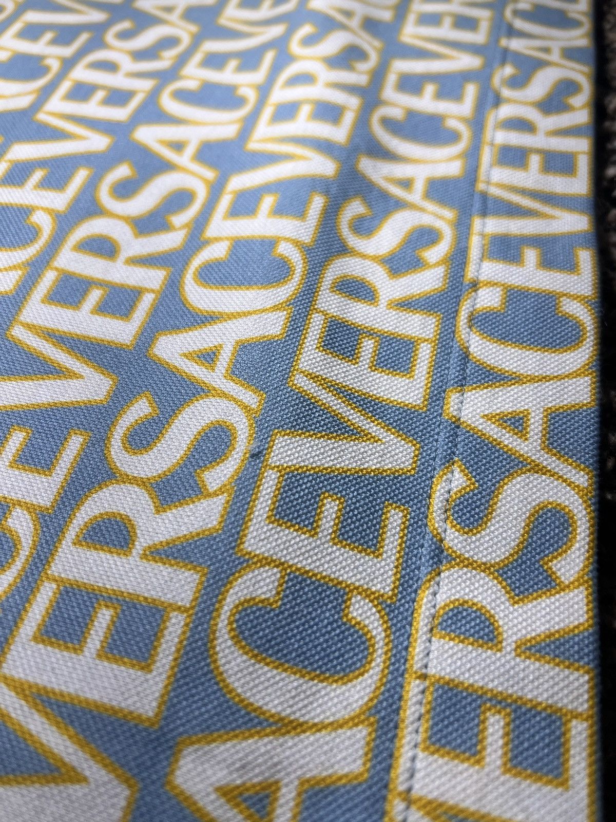 Versace Versace Logo all over pique cotton polo shirt Size US M / EU 48-50 / 2 - 3 Thumbnail