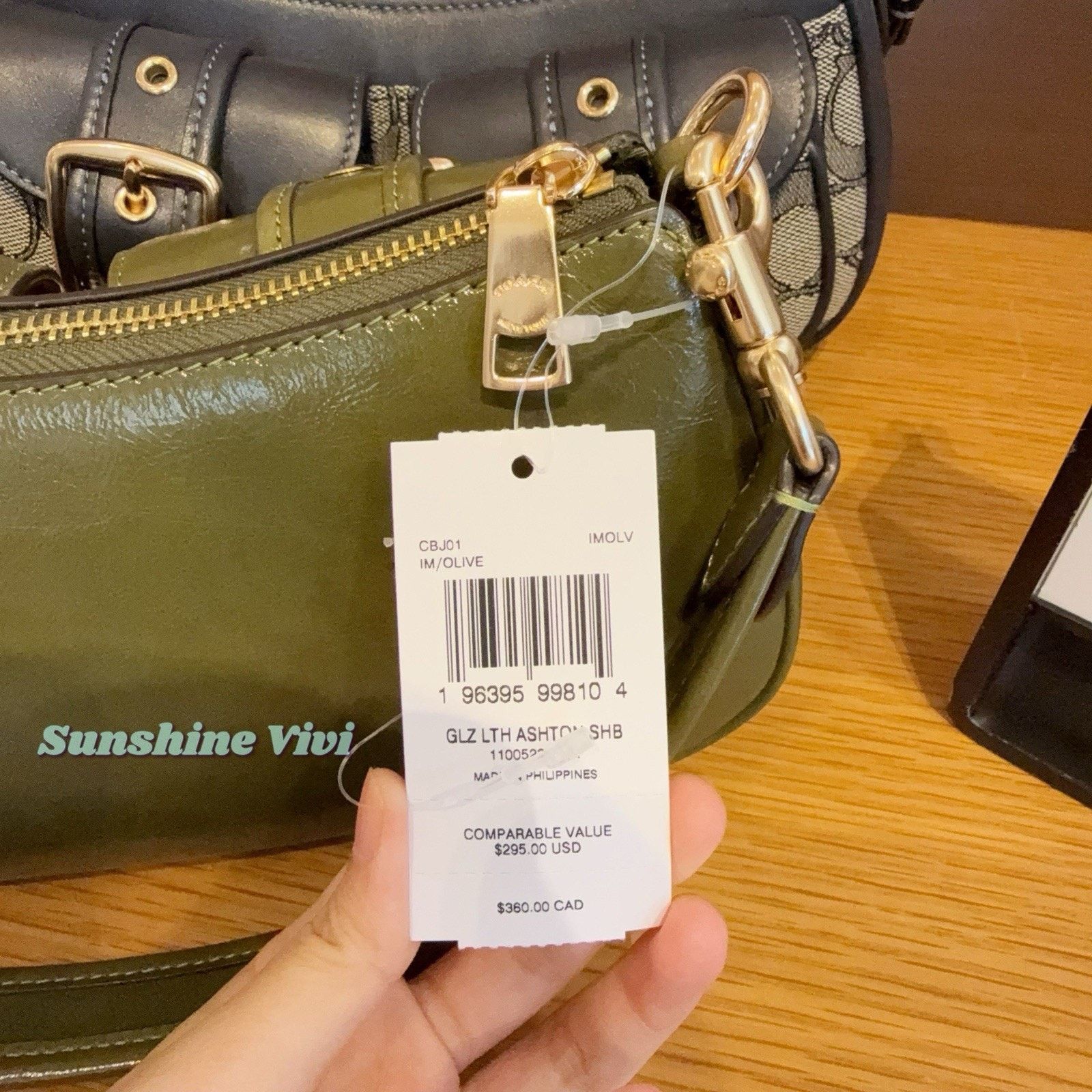 Coach NWT COACH Ashton Shoulder Bag CBJ01 Gold Olive leather Size ONE SIZE - 7 Thumbnail