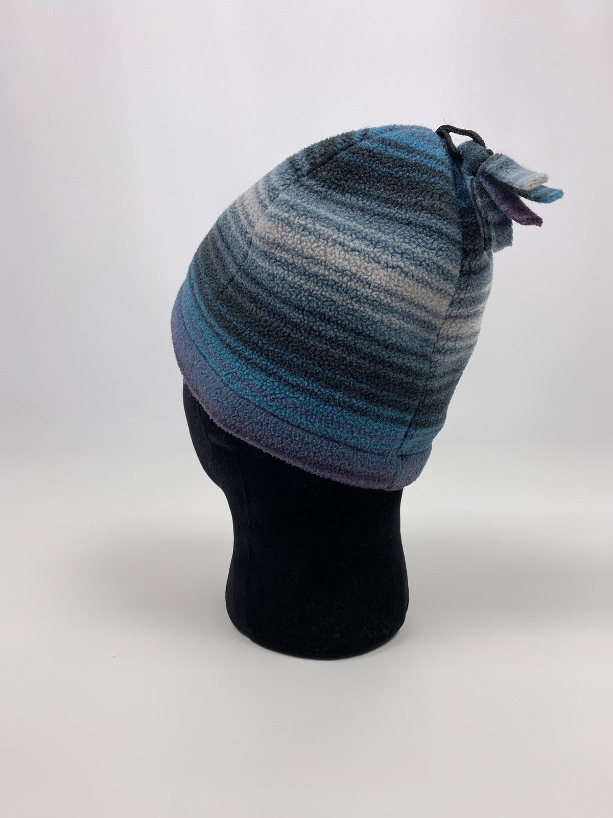 Vintage 1990’s Vintage Shred Alert USA Fleece Stripe Skull Beanie Size ONE SIZE - 7 Thumbnail