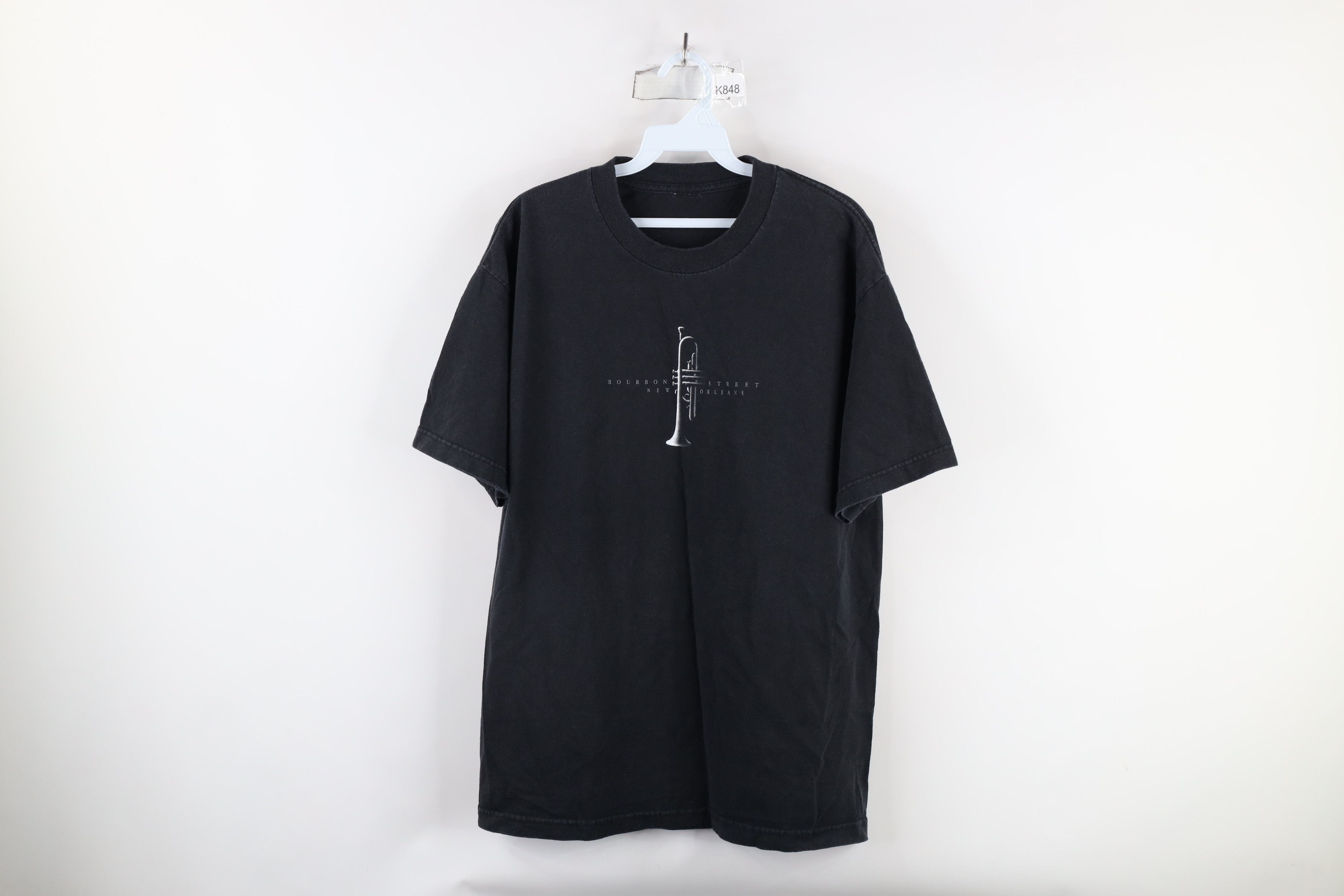 Vintage Vintage 90s Streetwear New Orleans Jazz Trumpet T-Shirt Size US L / EU 52-54 / 3 - 1 Thumbnail