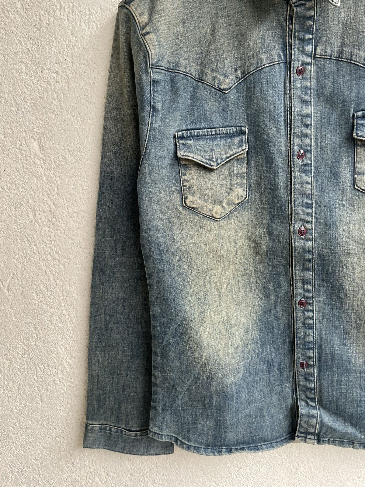 If Six Was Nine 2000s Intheattic Wash Denim Shirt Ifsix LGB Fuga Y2K Hysteri Size US S / EU 44-46 / 1 - 3 Thumbnail