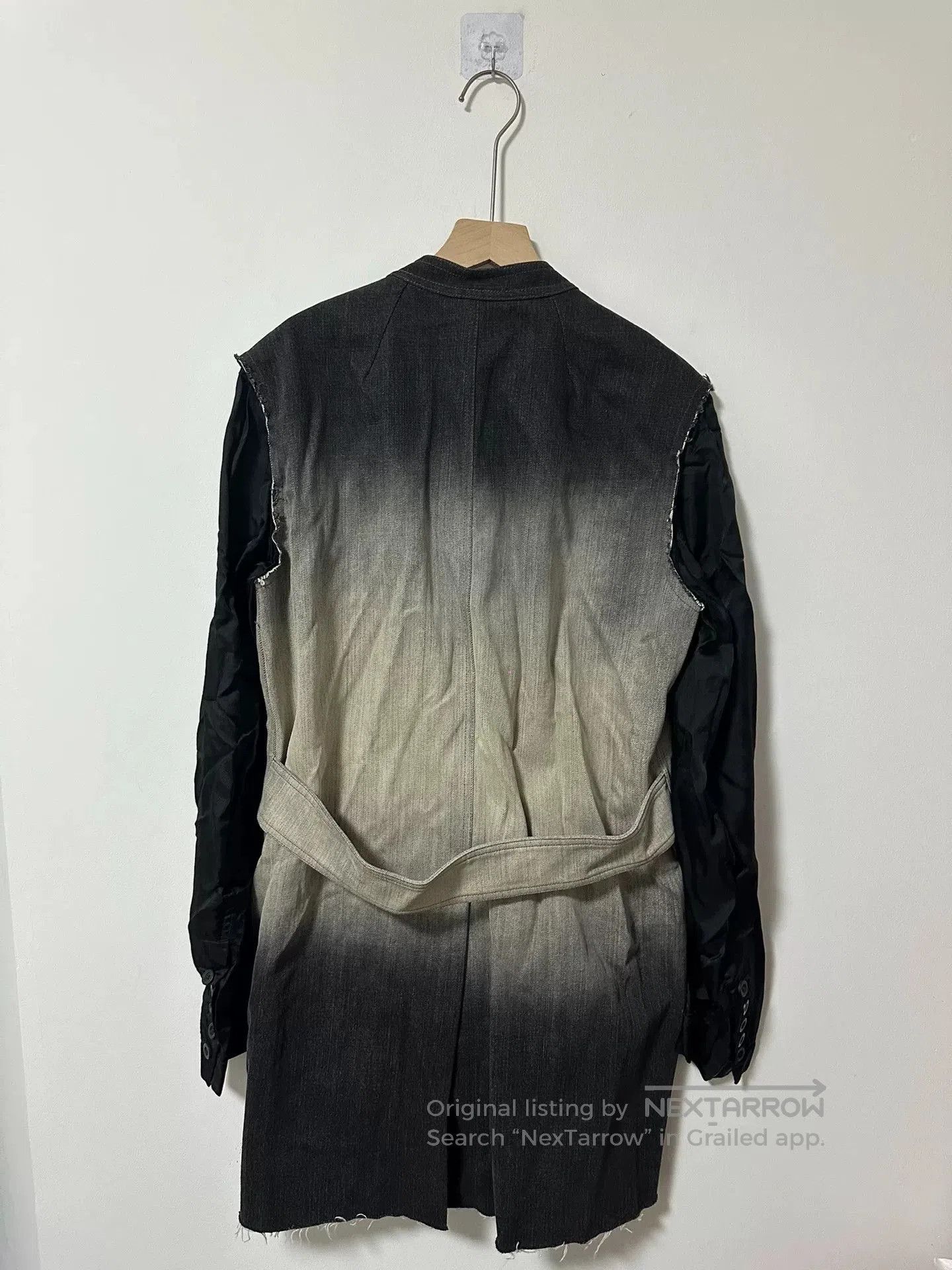 Rick Owens gradient denim jacket with contrast sleeves. Size US L / EU 52-54 / 3 - 2 Thumbnail