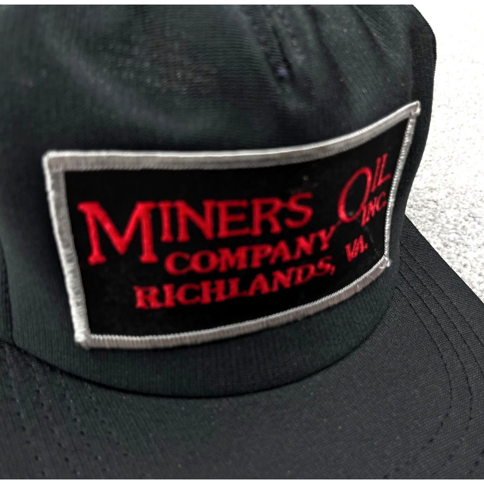 Coal VINTAGE Miners Oil Trucker Hat Cap Black Red USA Made 80s Patch Coal Snap Back Mens Size ONE SIZE - 5 Thumbnail