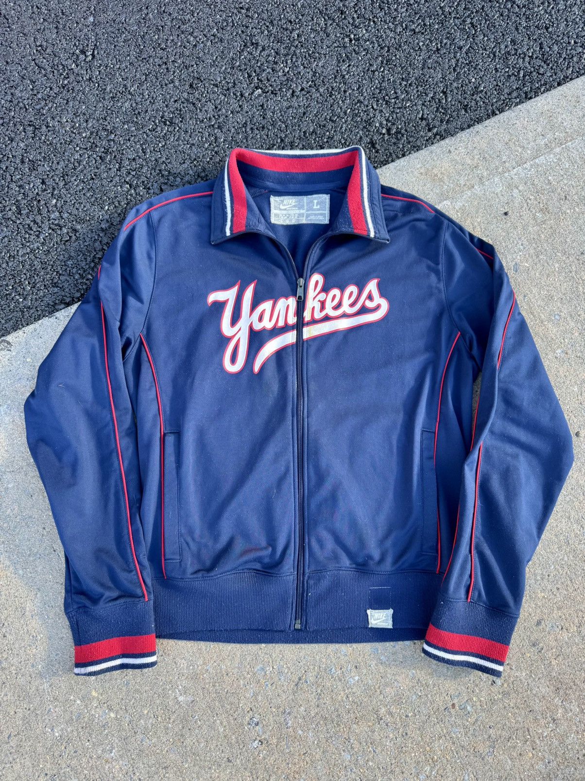 Vintage Nike New York Yankees Script Logo Track Jacket