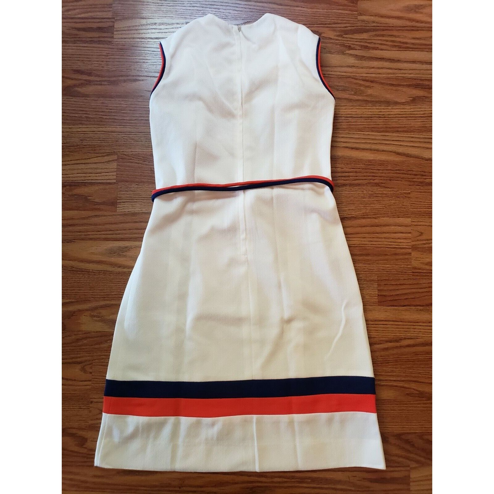 Vintage 60s Belted Knit Dress Sz 10 Sleeveless Hob Nobber Stewardess Size S / US 4 / IT 40 - 9 Thumbnail