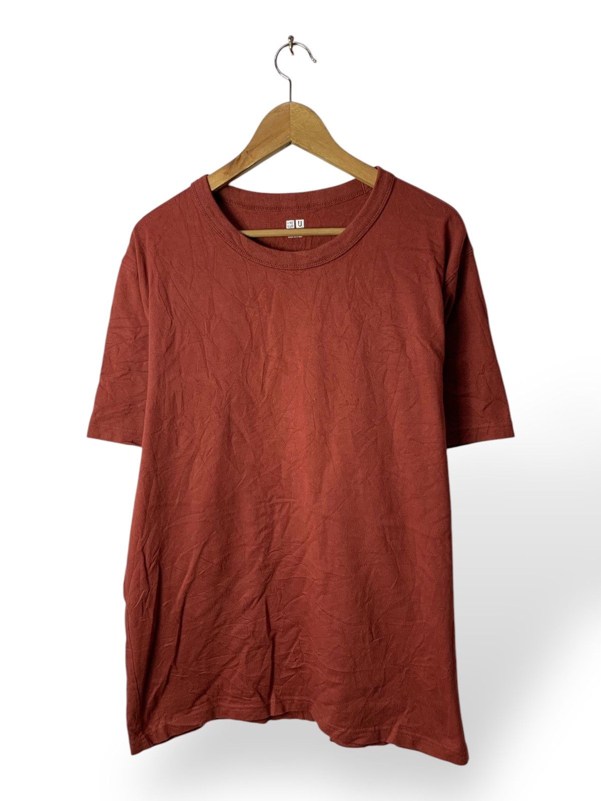 Japanese Brand × Lemaire × Uniqlo STEALS! Uniqlo U Lemaire Brick Red Plain Essentials Tee Size US XL / EU 56 / 4 - 1 Thumbnail