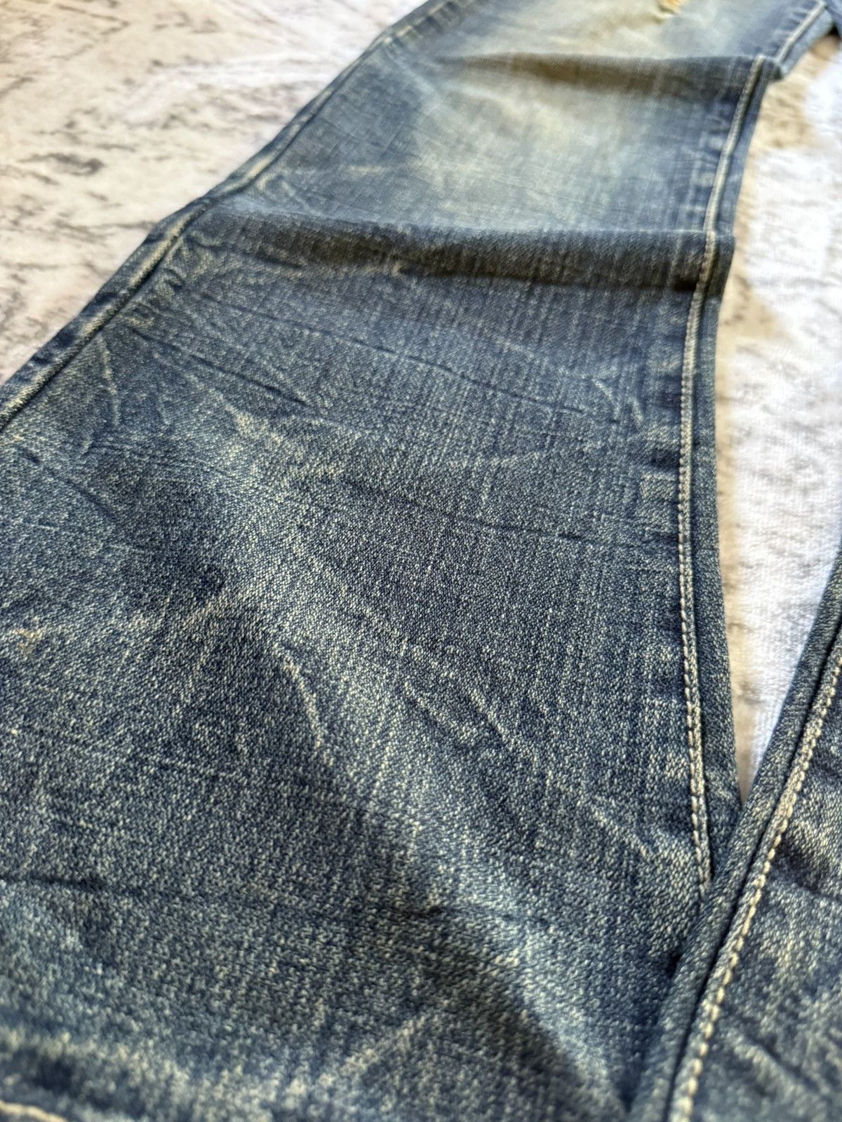 Japanese Brand R 45rpm Mud Wash Honeycomb Distressed Flared Jeans Size US 28 / EU 44 - 9 Thumbnail