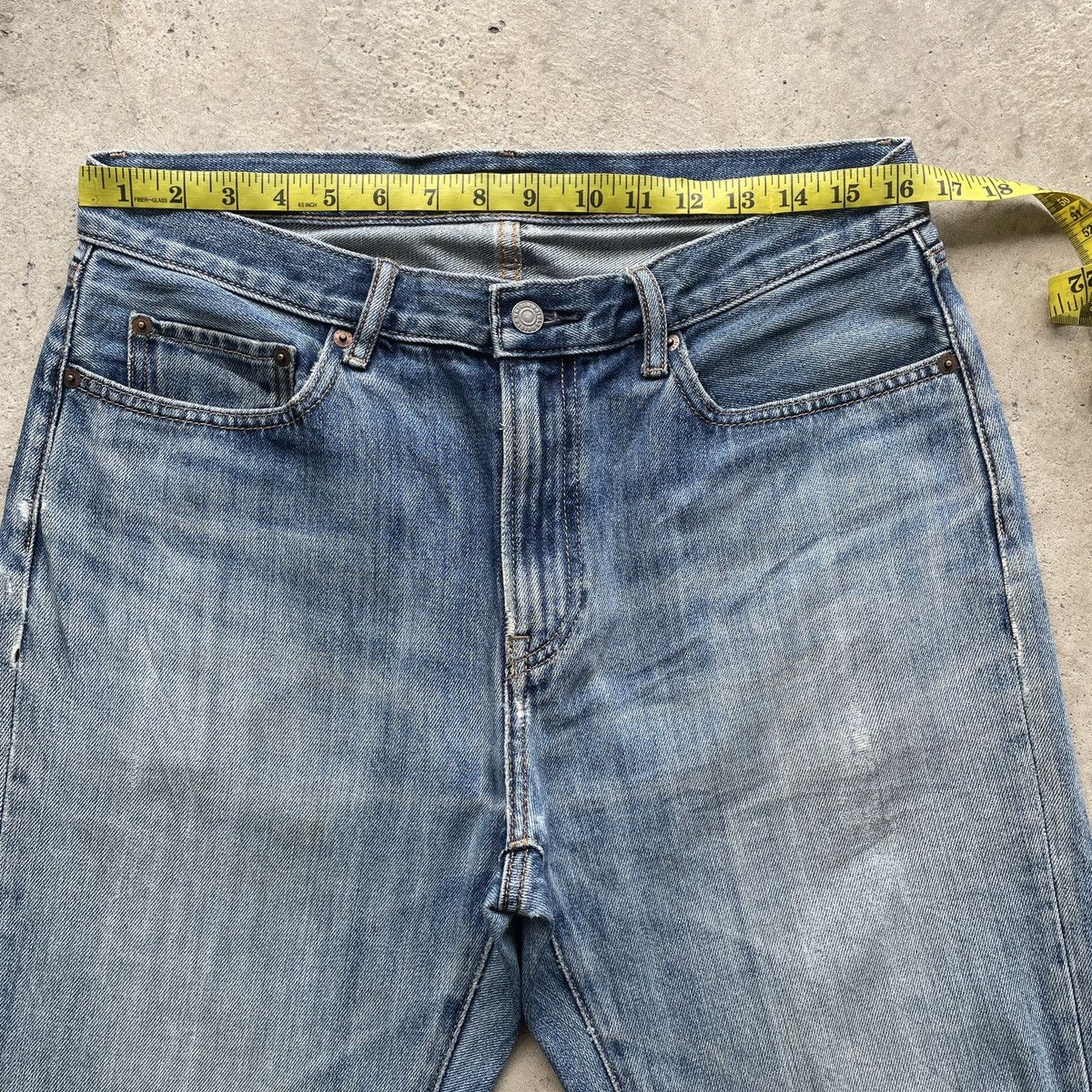 Japanese Brand W33x31 Vintage Japan Ripped Denim Distressed Pants Jeans Size US 33 - 5 Thumbnail