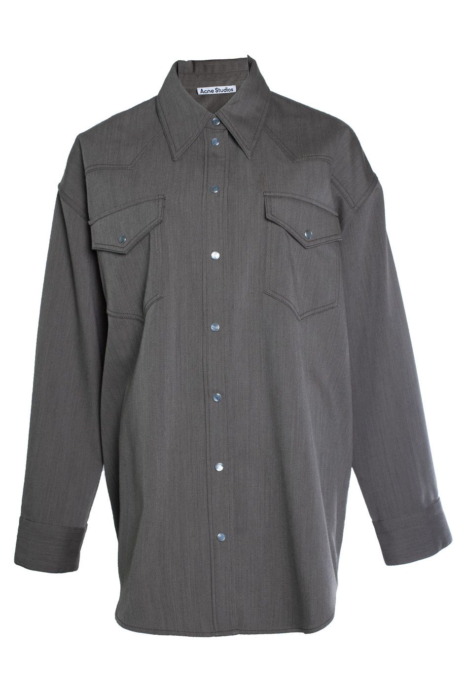 Acne Studios Acne studios, Brown and grey overshirt Size S / US 4 / IT 40 - 1 Thumbnail