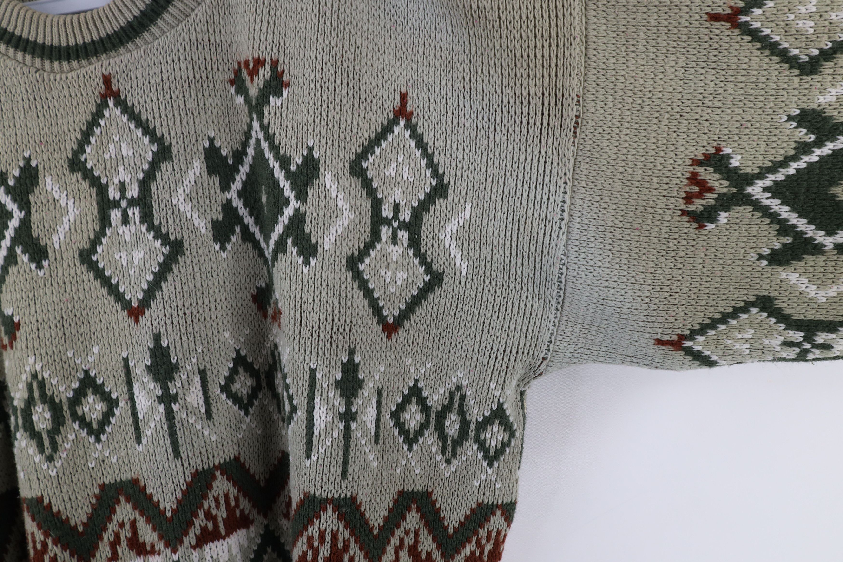 Vintage Vintage 70s Streetwear Fair Isle Knit Crewneck Sweater USA Size US L / EU 52-54 / 3 - 4 Thumbnail