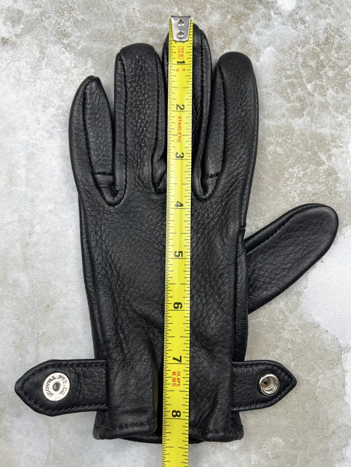 Chrome Hearts Chrome Hearts Silver Horseshoe Snap Leather Gloves Black Size ONE SIZE - 4 Thumbnail