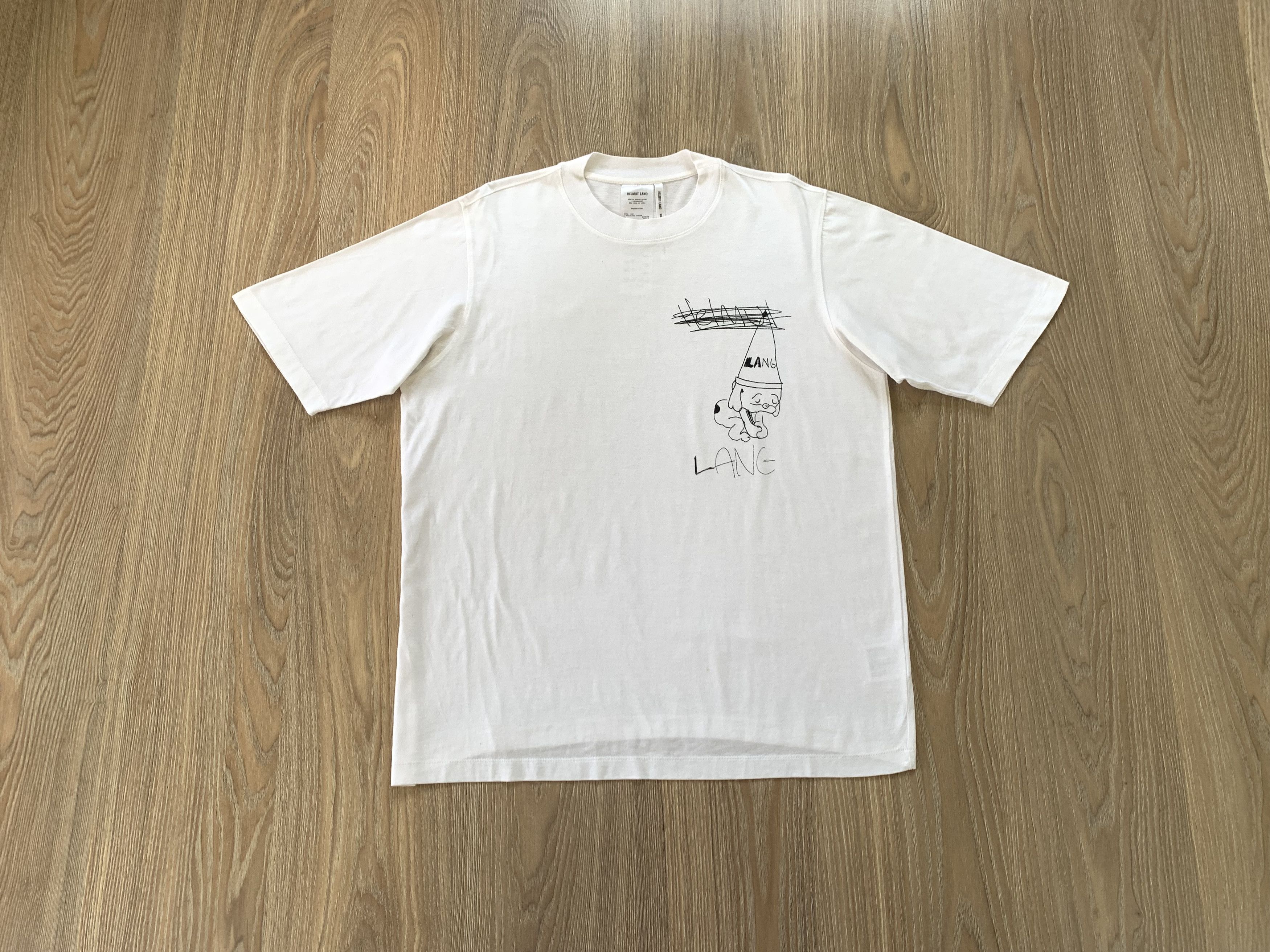 Helmut Lang Helmut Lang Puppy Drawing Printed T Shirt Size US L / EU 52-54 / 3 - 1 Thumbnail