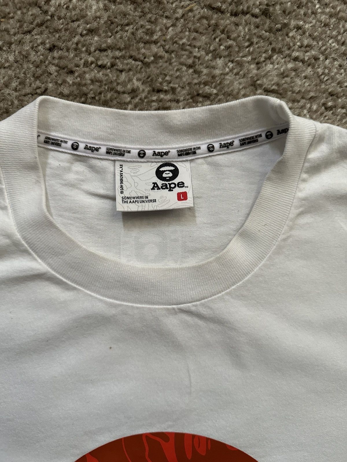 Aape AAPE MOONFACE PRINTED TEE Size US L / EU 52-54 / 3 - 5 Thumbnail