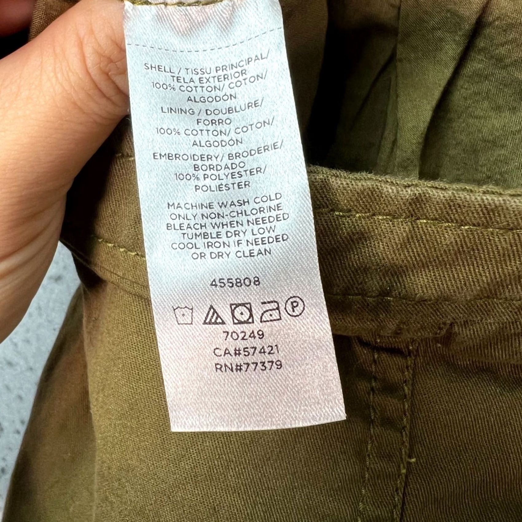 Ann Taylor Ann Taylor Skirt Size 2 Olive Green Cotton Floral Embroidered Womens Size 26" / US 2 / IT 38 - 4 Thumbnail