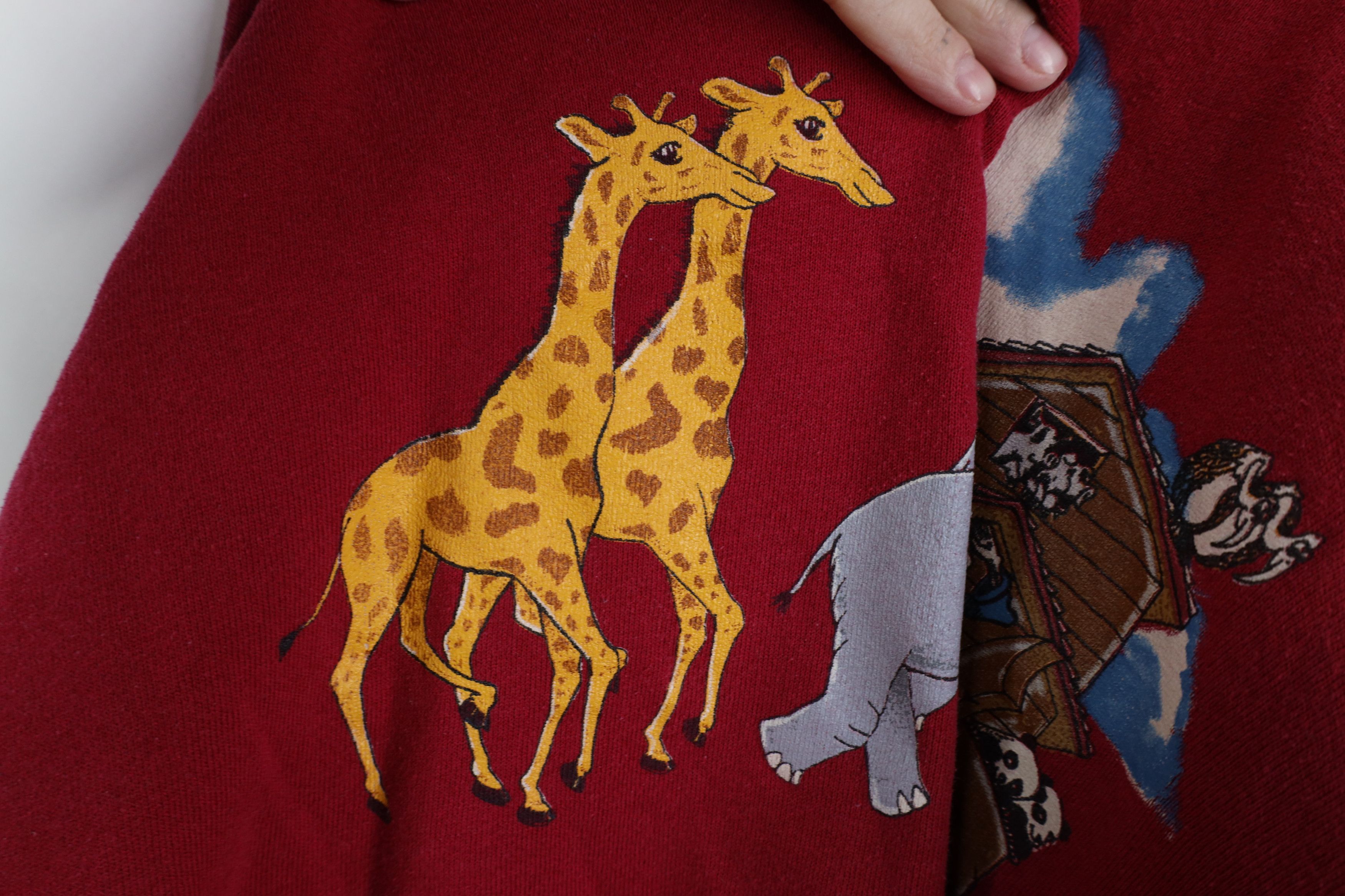 Vintage Vintage 90s Christian Noahs Ark All Over Print Sweatshirt Size 3XL / US 20-22 - 9 Thumbnail