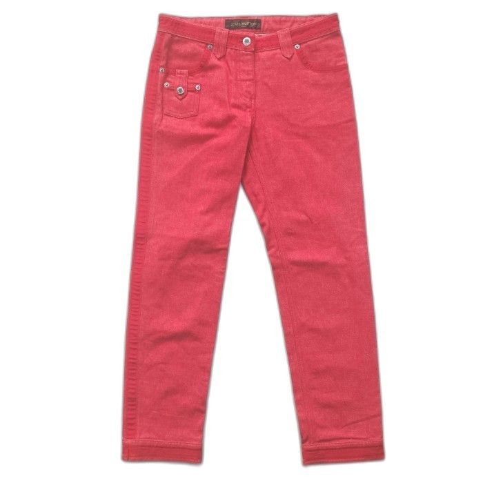 Louis Vuitton Louis Vuitton red denim pant Size 26" / US 2 / IT 38 - 1 Thumbnail