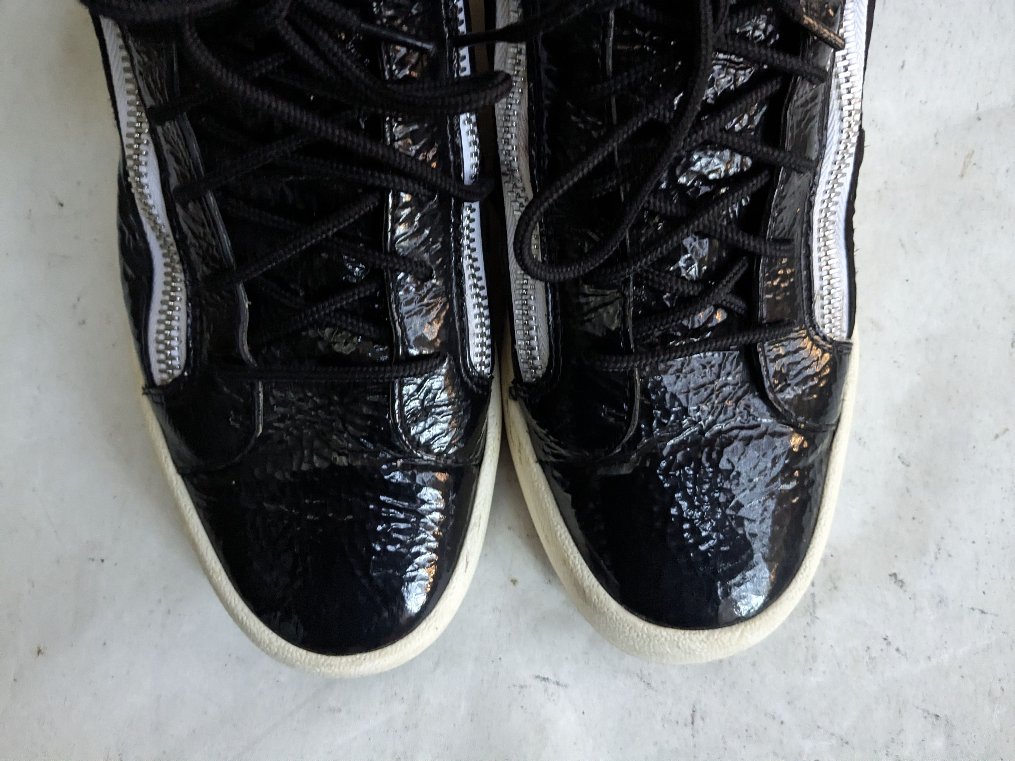 Giuseppe Zanotti Giuseppe Zanotti High Tops Black Patent Leather 11 44 Size US 11 / EU 44 - 5 Thumbnail