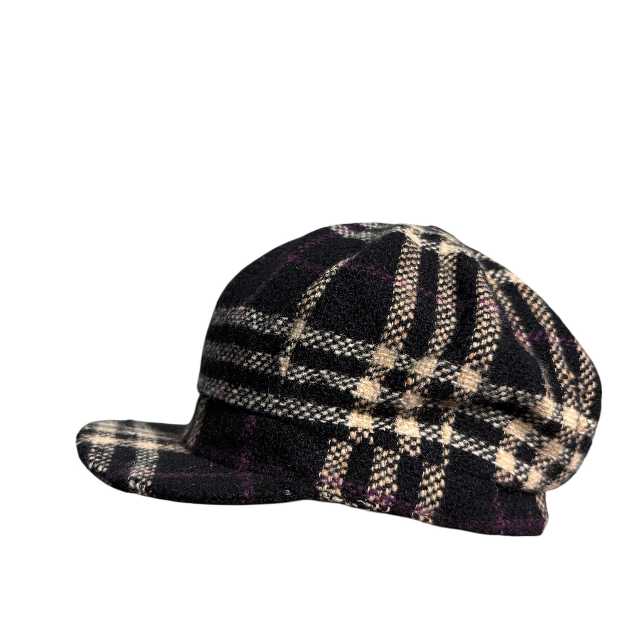 Burberry 🔥RARE🔥Vintage Burberry London Tweed Plaid Newboys Cap Size ONE SIZE - 5 Thumbnail