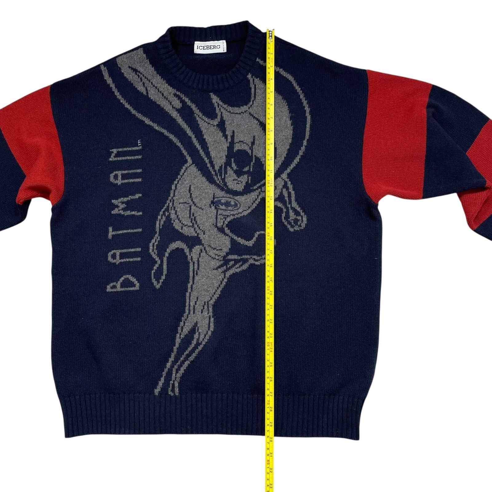 Iceberg VTG 90s BATMAN DC COMICS 1992 GILMAR WOOL KNIT SWEATER M Size US M / EU 48-50 / 2 - 9 Thumbnail