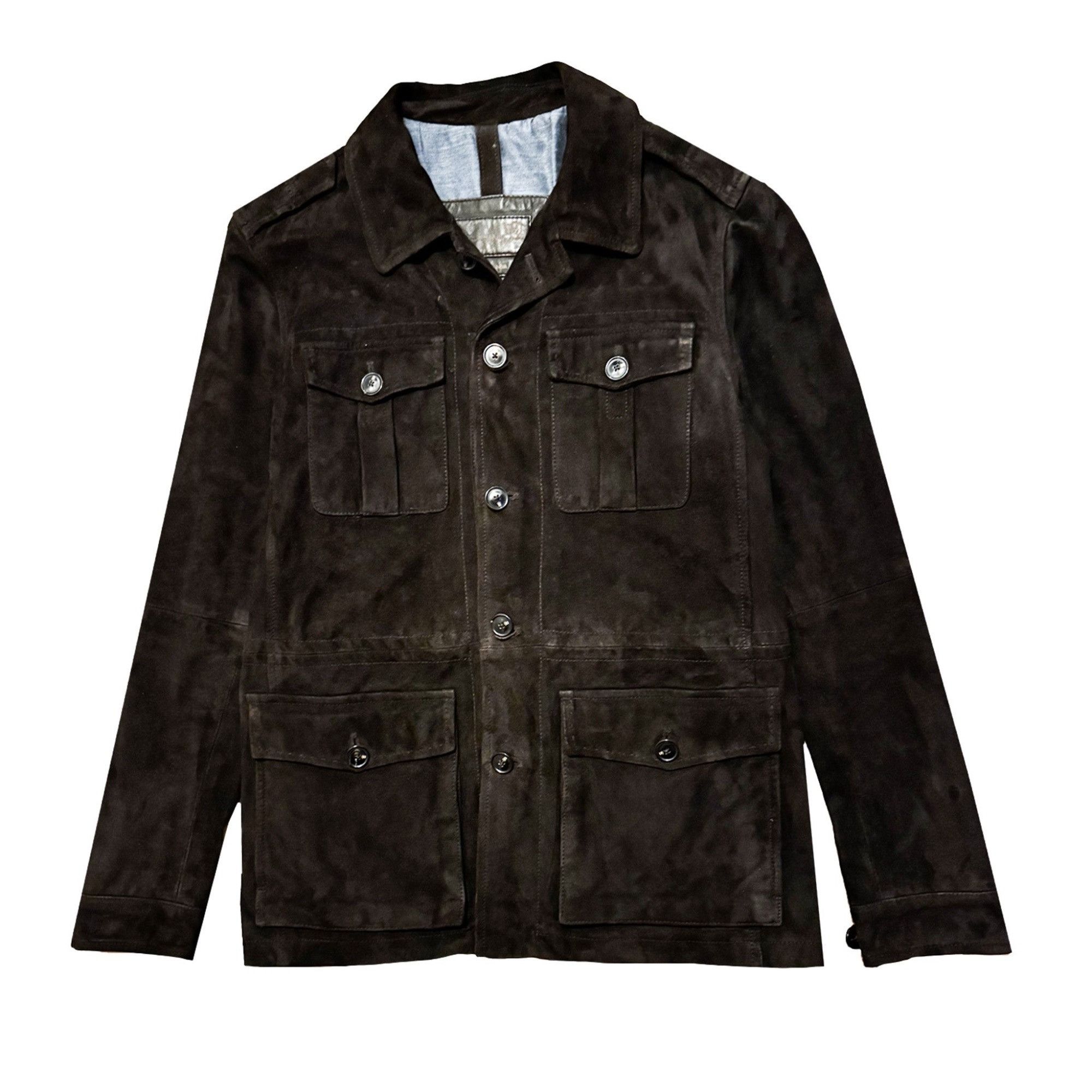 Log in Cart Massimo Dutti Nubuck Leather Safari Jacket
