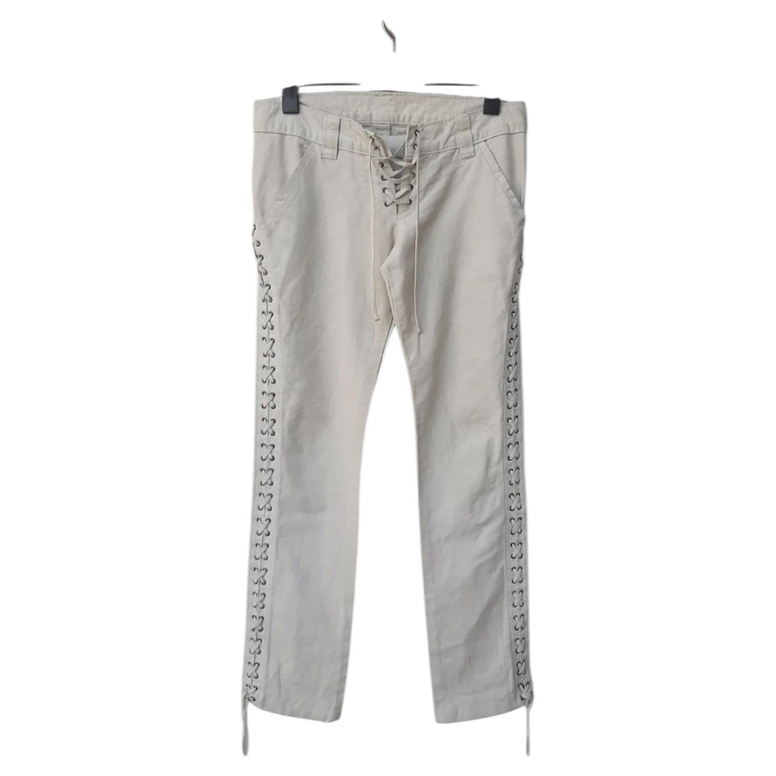 2000s Marginal Glamour Bondage Lace up Pants y2k Lgb