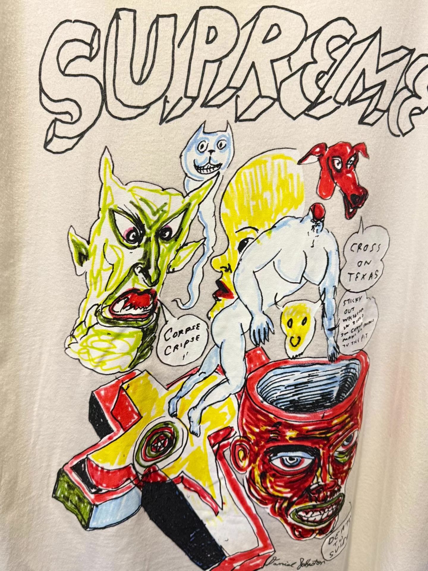 Supreme Supreme Week 12 x Daniel Johnston Graphic T-shirt Ｑ20 Size US XL / EU 56 / 4 - 1 Thumbnail