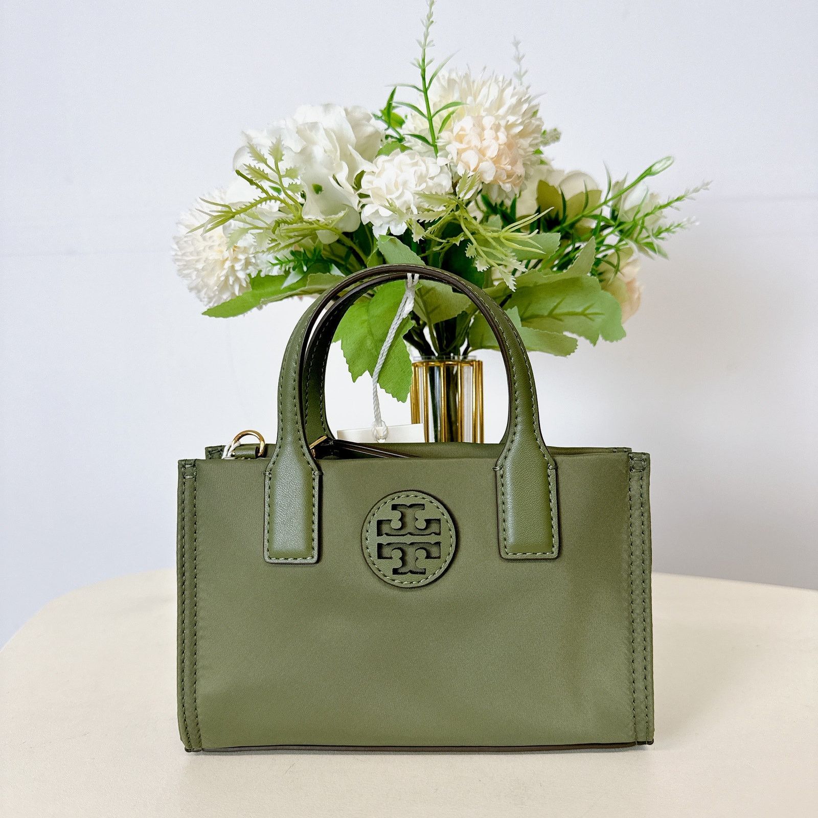 Tory Burch Tory Burch 146437 Ella Mini Tote PALM LEAF Size ONE SIZE - 2 Thumbnail