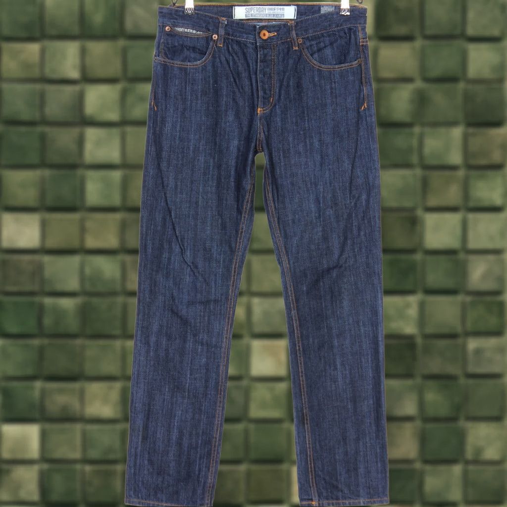 Superdry SUPERDRY Jeans Men Size W34 L32 Blue Cotton Denim 34 inches Inseam 32 Regular Straight Vintage No Size US 34 / EU 50 - 1 Thumbnail
