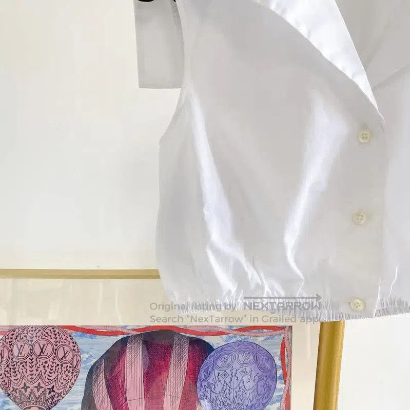 Miu Miu Miu Miu Summer White Short Sleeve Blouse . Size M / US 6-8 / IT 42-44 - 4 Thumbnail
