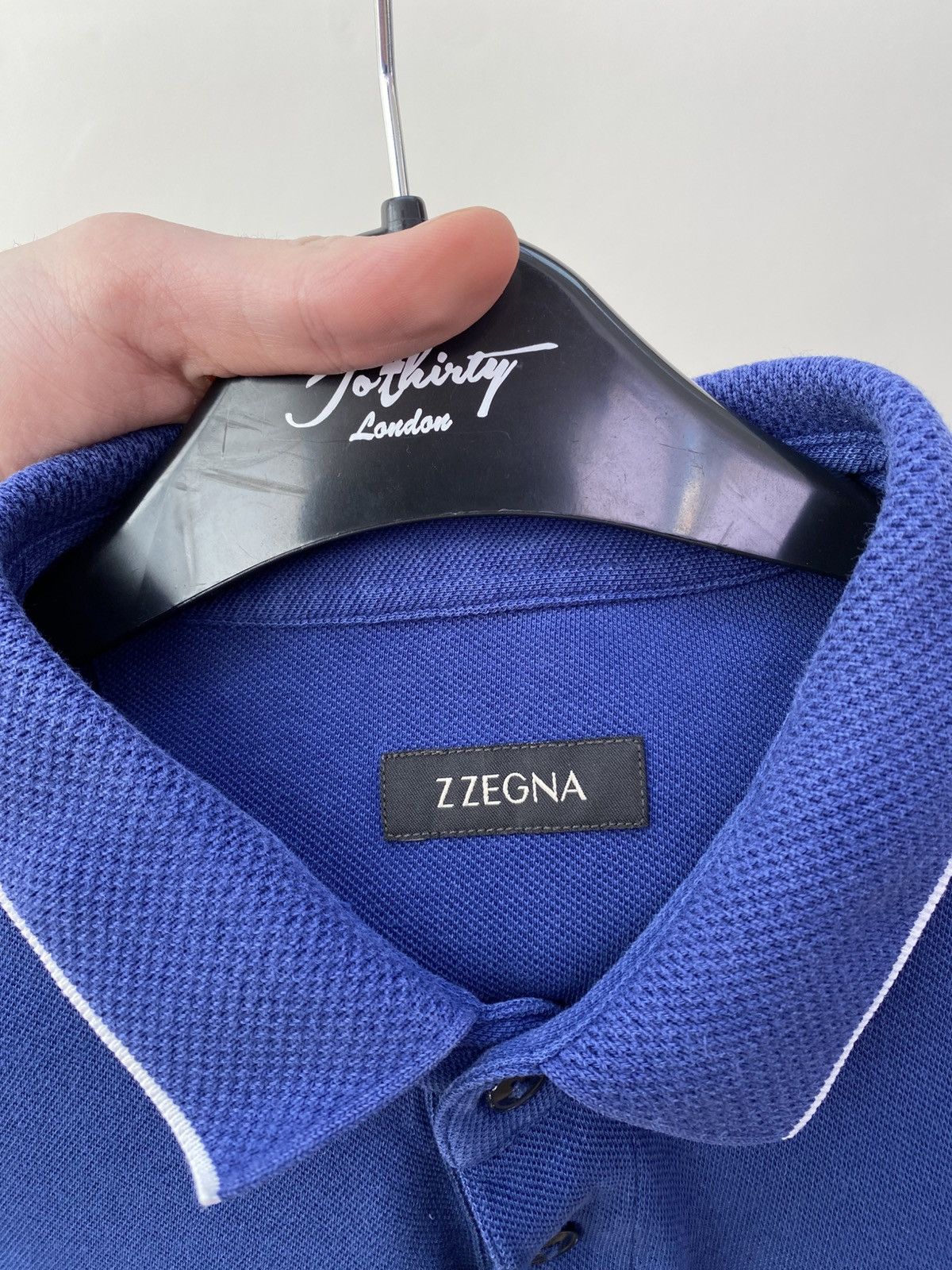 Z Zegna Vintage Z Zegna Navy Embroidered Logo Polo Shirt Size US M / EU 48-50 / 2 - 7 Thumbnail