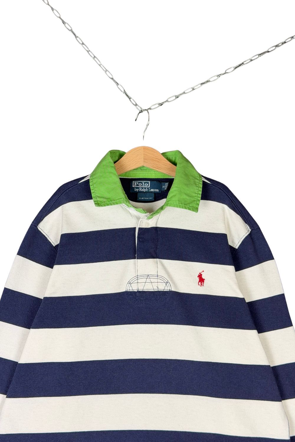 Polo Ralph Lauren Ivy Rugby Jersey Green Collar image 5