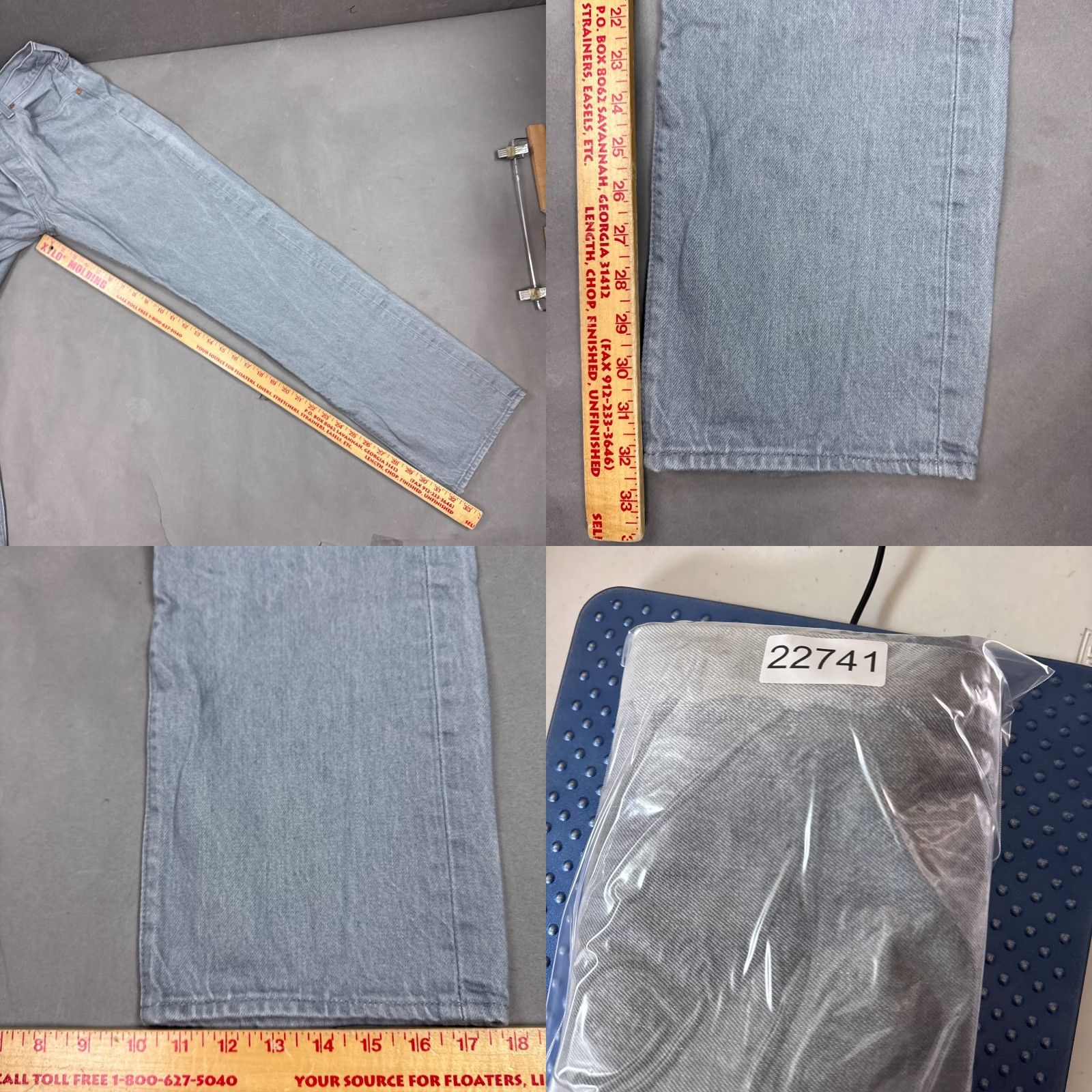 Levi's Levi's 501 Jeans Mens 32x32 Gray Button Fly Faded Bleach Denim Pants Vintage No (Tag33x36) Size US 33 - 10 Thumbnail