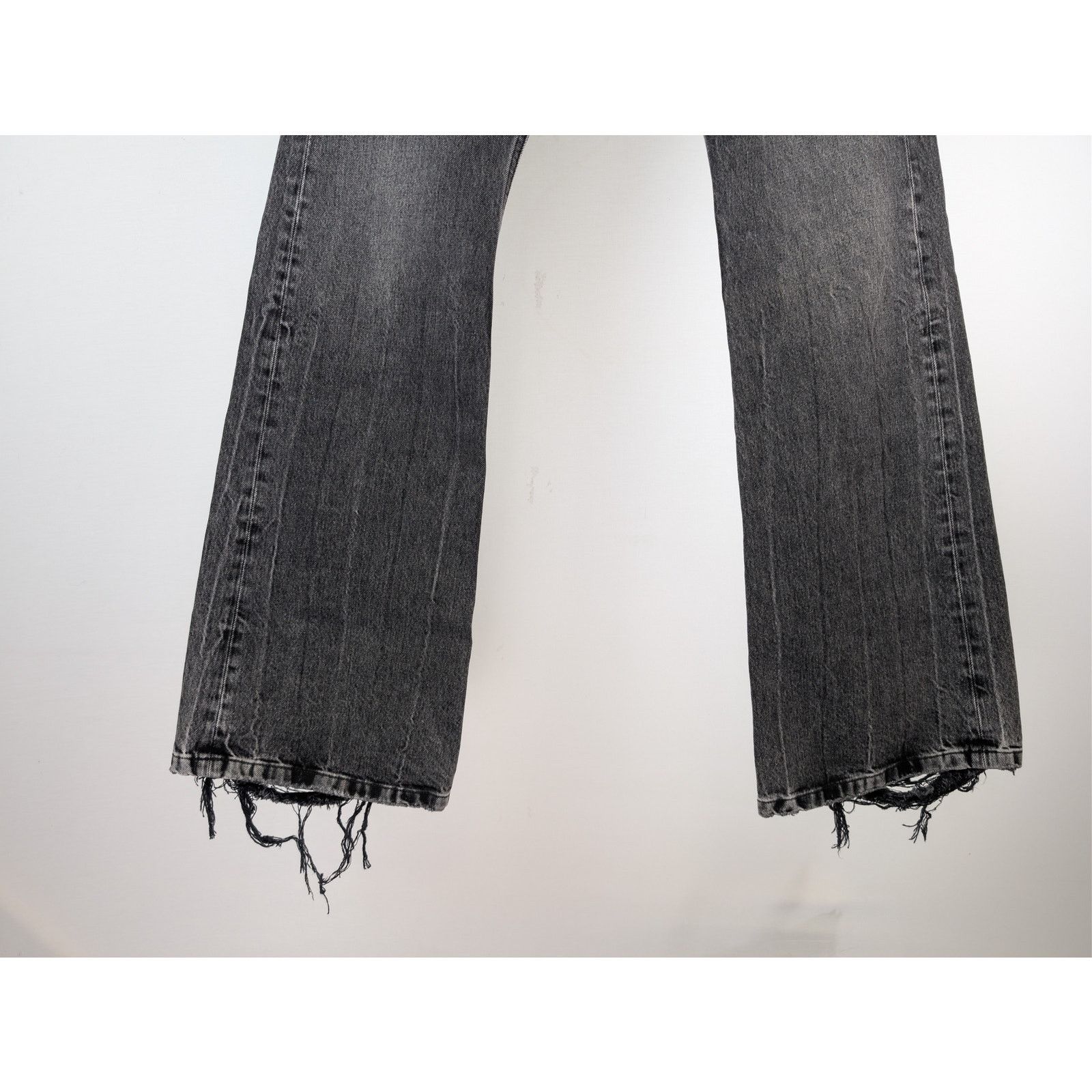Balenciaga o1rshd1 Flared Pants 1090 Organic Japanese Denim in Noir Size US 30 / EU 46 - 4 Thumbnail